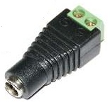 Conector Jack 2,1 mm hembra con bornera